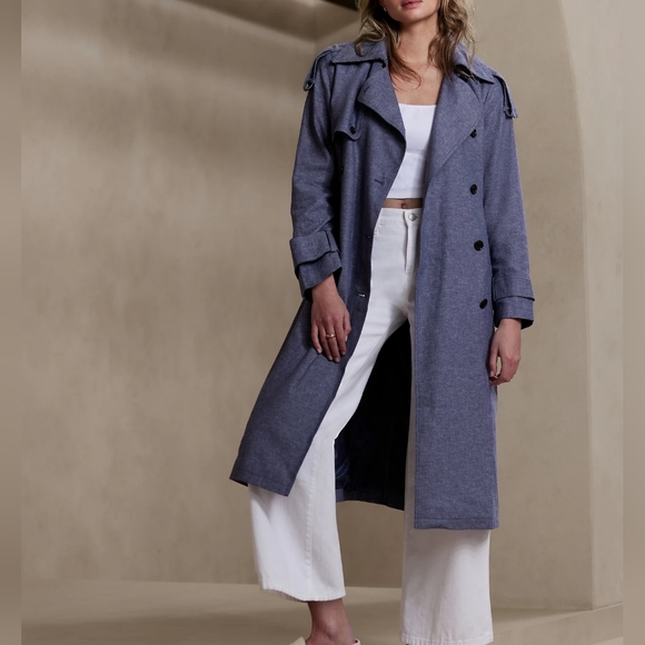 Banana Republic Jackets & Blazers - NWT BANANA REPUBLIC | Chambray Trench Coat